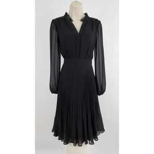 Ann Taylor Black Pleated Flare Dress  2